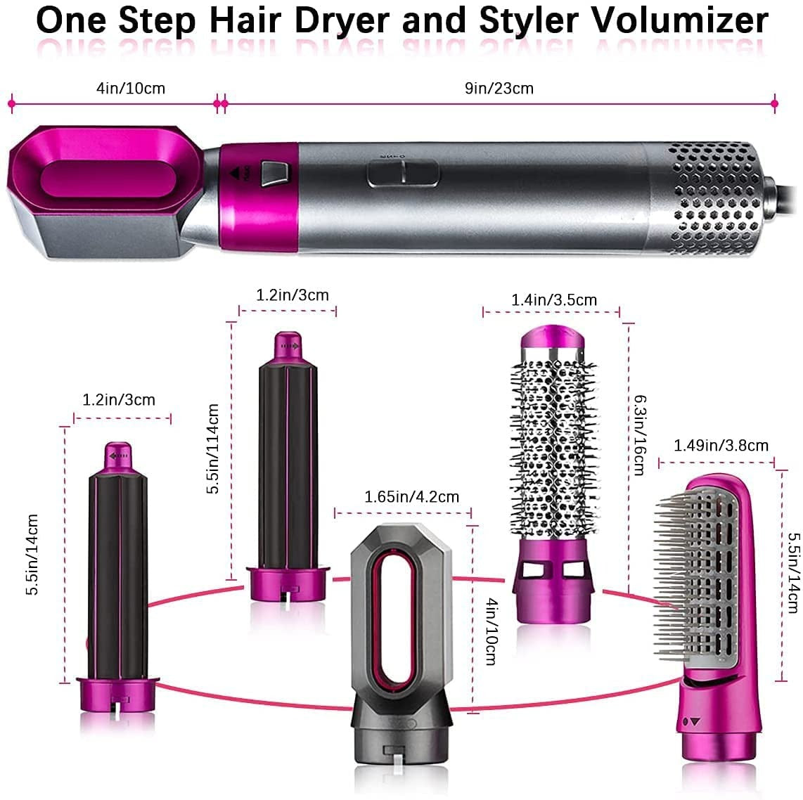 5-in-1 Professional Hair Styler – Best Hot Air Brush for Curling & Straightening in KSA