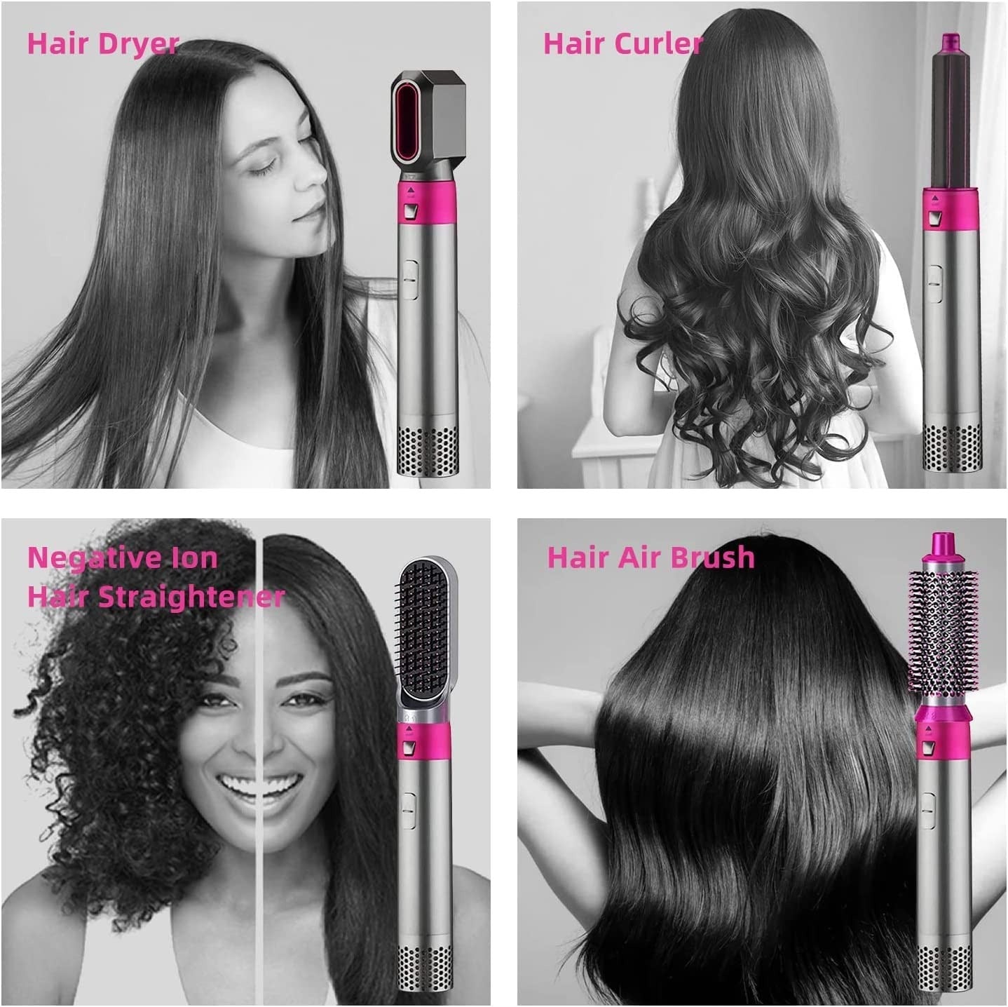 5-in-1 Professional Hair Styler – Best Hot Air Brush for Curling & Straightening in KSA