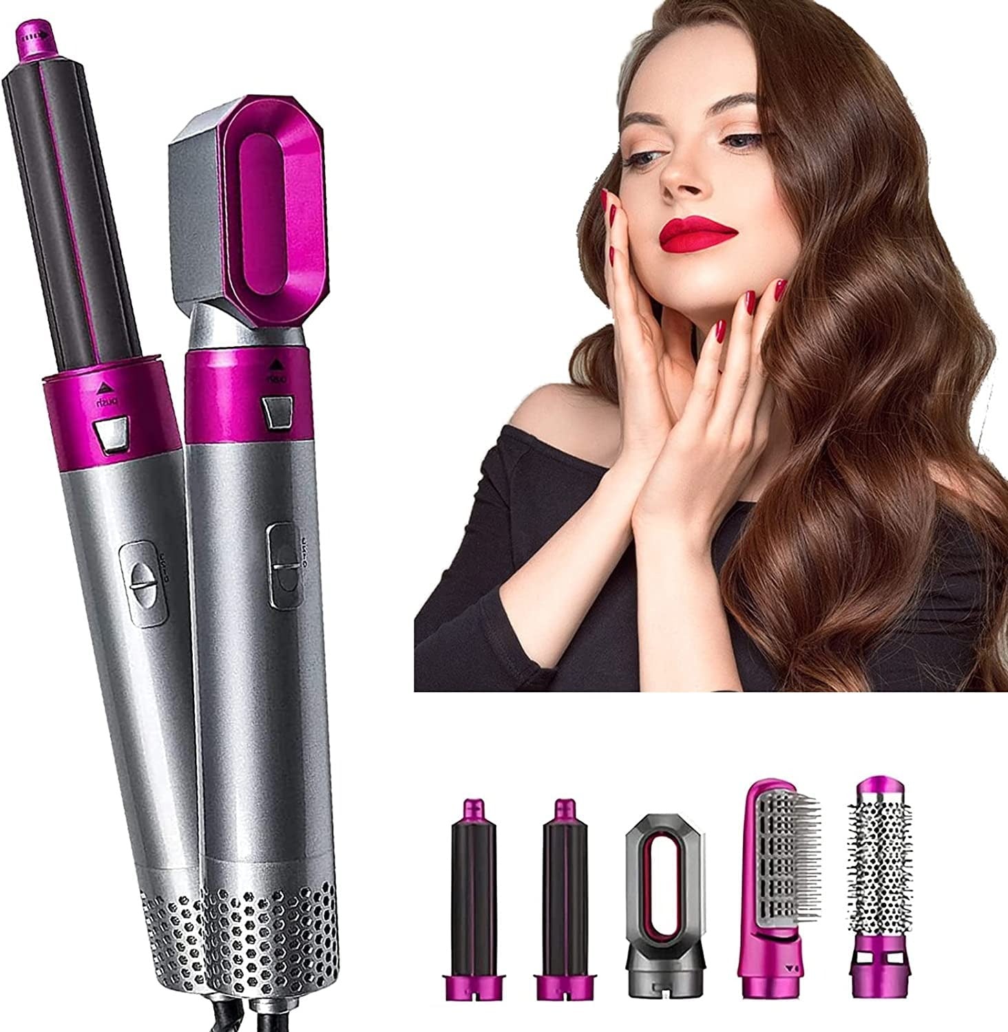 5-in-1 Professional Hair Styler – Best Hot Air Brush for Curling & Straightening in KSA