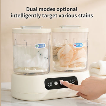 Mini Portable Washing Machine - 3L Dual Tub Compact Washer for Socks & Underwear