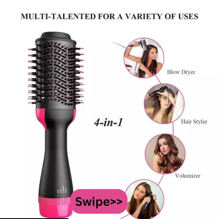 3-in-1 Hot Air Brush & Styler –Smooth, Shine, and Volume in Minutes