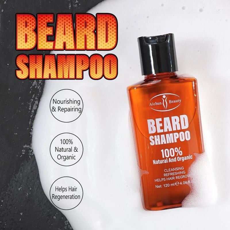 Aichun Beauty 100% Natural & Organic Beard Shampoo – Growth Stimulating & Deep Cleansing (120ml)