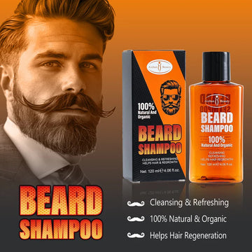 Aichun Beauty 100% Natural & Organic Beard Shampoo – Growth Stimulating & Deep Cleansing (120ml)