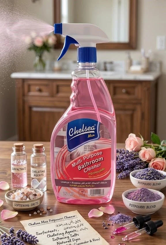 Chelsea Max Multi-Purpose Bathroom Cleaner Spray – Deep Stain Remover & Sparkling Shine