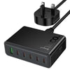 Hoco 6-in-1 Fast Charging Station – Desktop Power Hub for Laptop, Tablet & Mobile