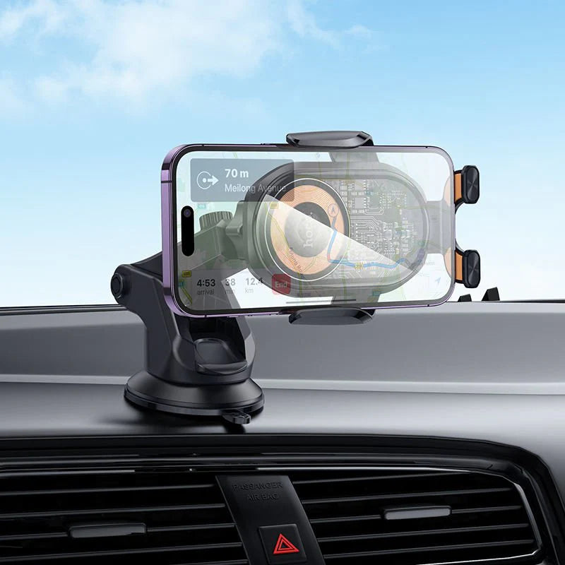 The Hoco HW34 Center Console Wireless Charging Car Holder