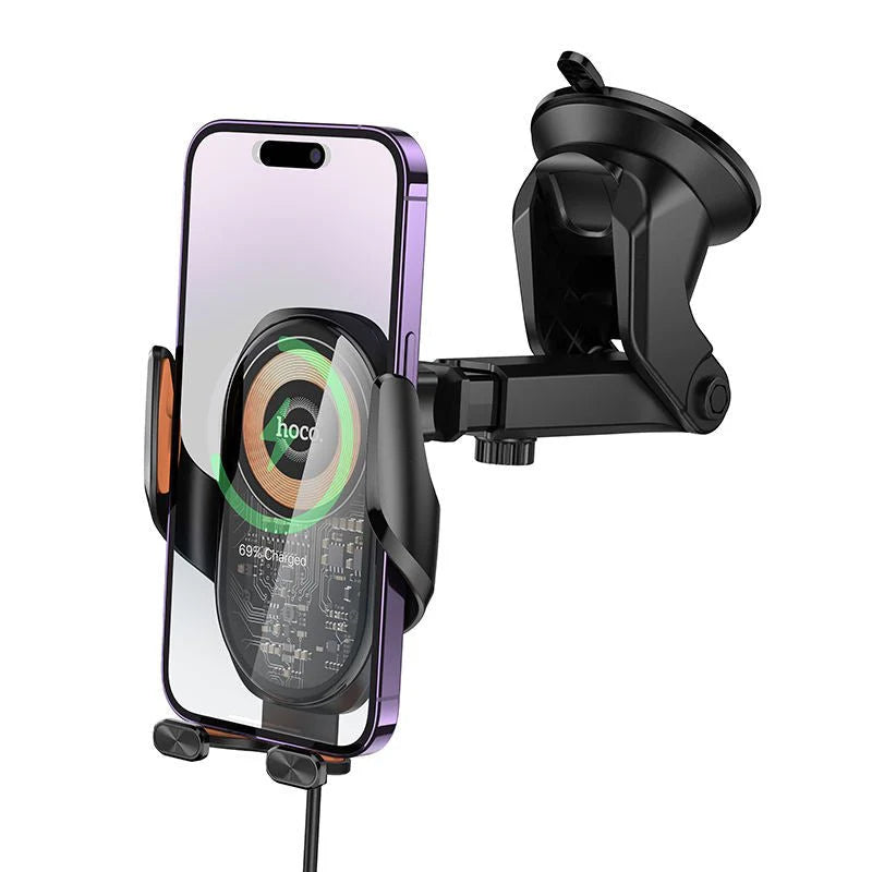 The Hoco HW34 Center Console Wireless Charging Car Holder
