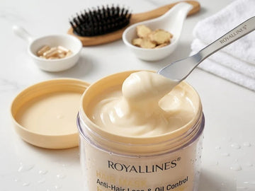 RoyalLines Anti-Hair Loss & Oil Control Hair Mask – Ginger-Infused Scalp Balancing Treatment 450 ml